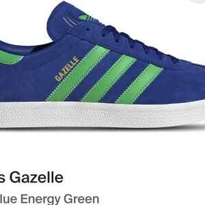 Adidas Gazelle Suede Sneakers - Blue & Green